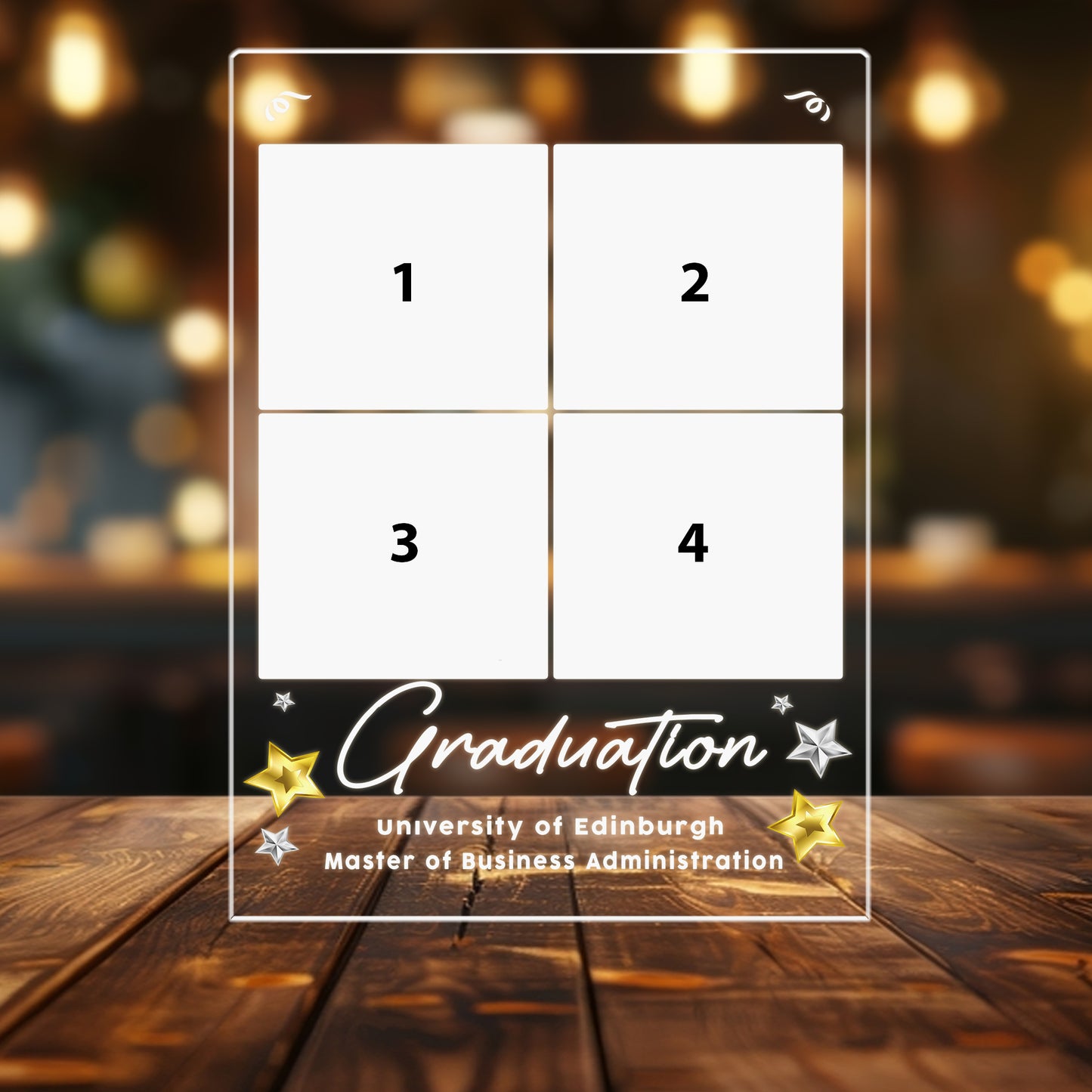 Friends Forever Graduation Night Light – Personalized Gift with Group Photo Collage for 2025 Graduates (GNL-25)