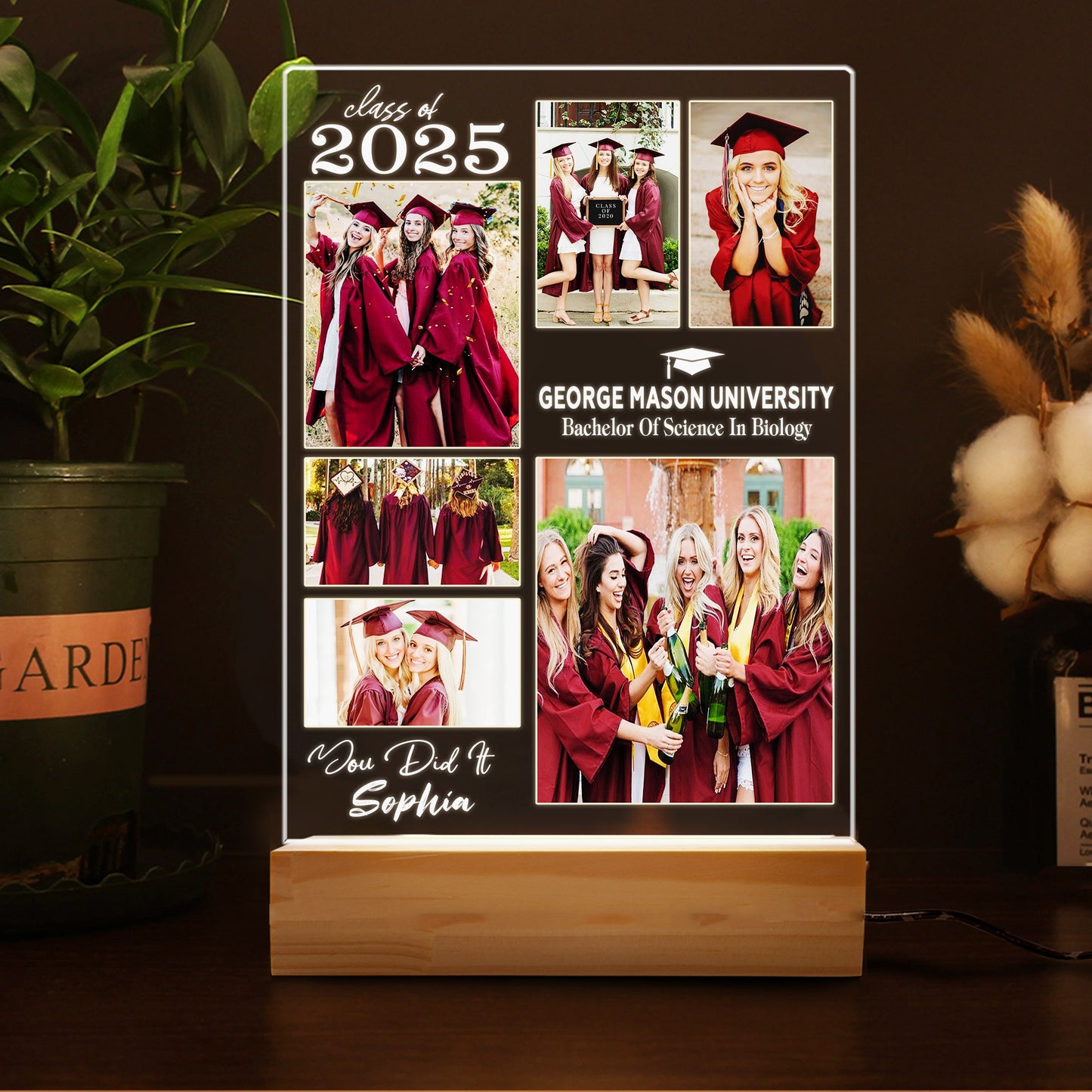 Graduation Night Light – Custom Group Photo Gift for Close Friends, Classmates, and Lifelong Bonds (GNL-23)