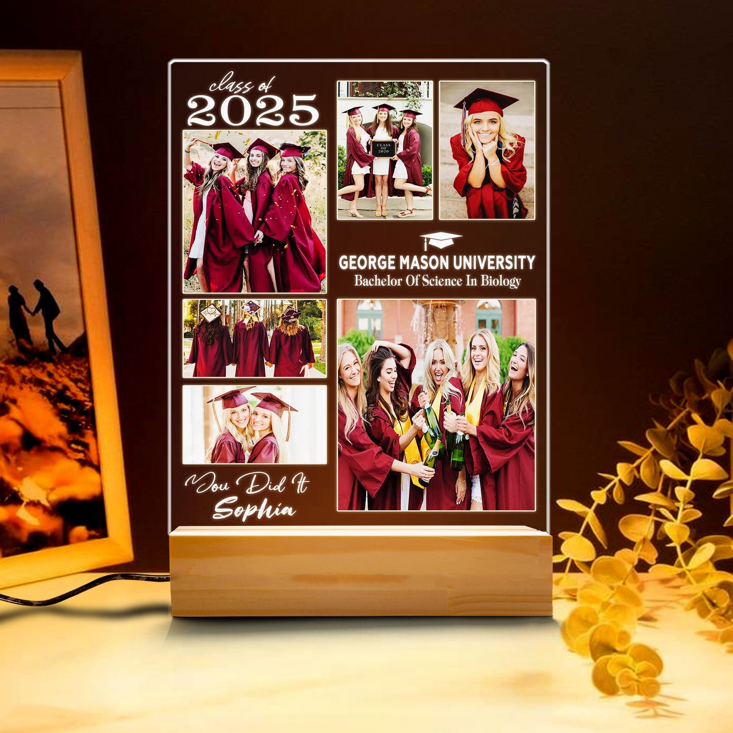 Graduation Night Light – Custom Group Photo Gift for Close Friends, Classmates, and Lifelong Bonds (GNL-23)
