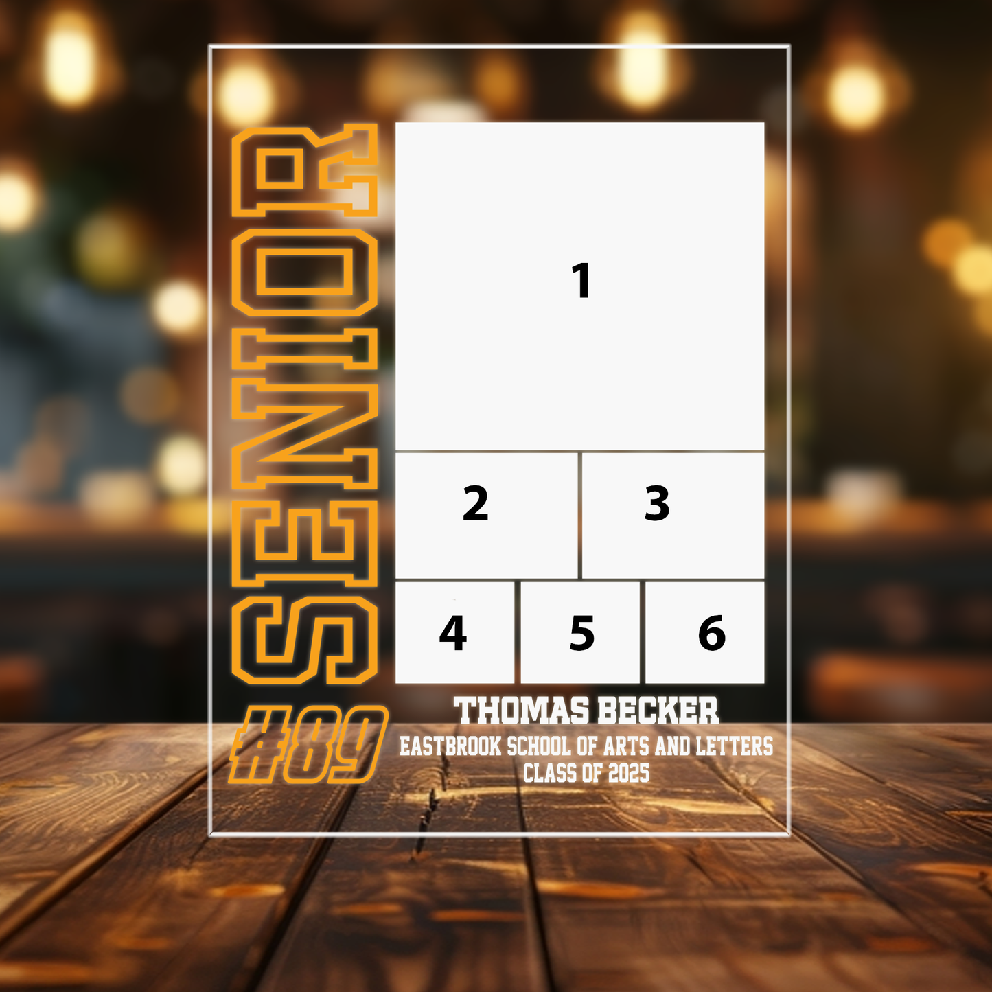 Rugby-Themed Graduation Night Light – Customizable LED Gift to Honor the Class of 2025 Graduates (GNL-06)