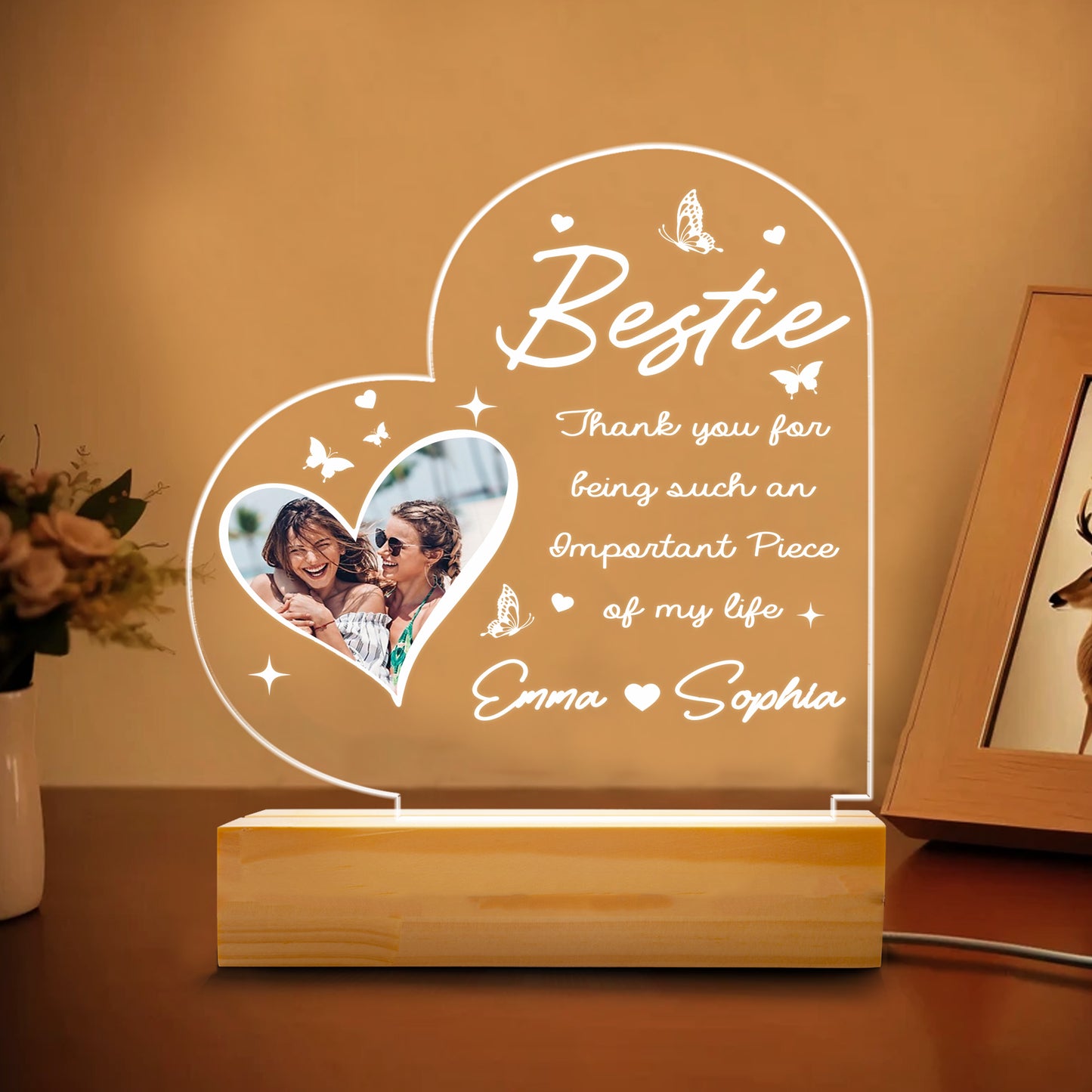 Personalized Graduation Night Light – A Special Gift for Best Friends to Celebrate Growing Together (GNL-10)