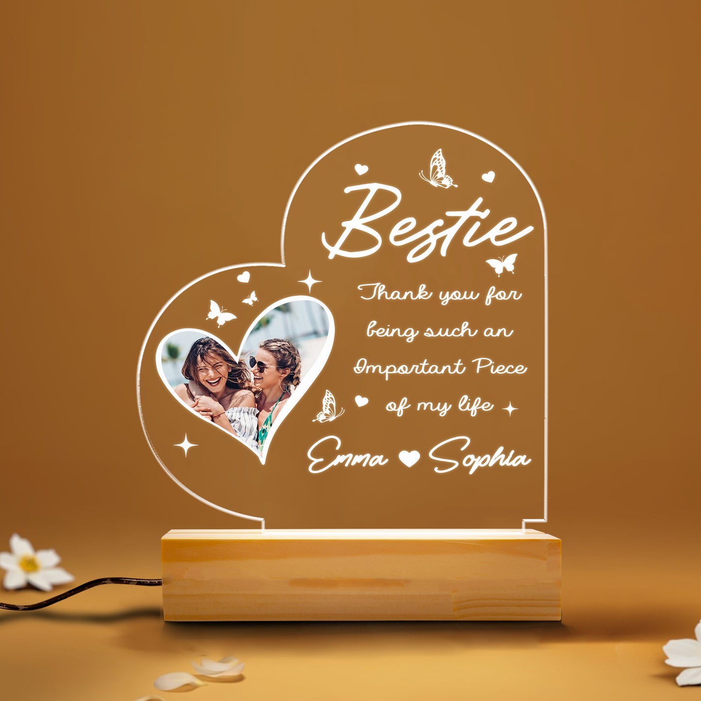 Personalized Graduation Night Light – A Special Gift for Best Friends to Celebrate Growing Together (GNL-10)
