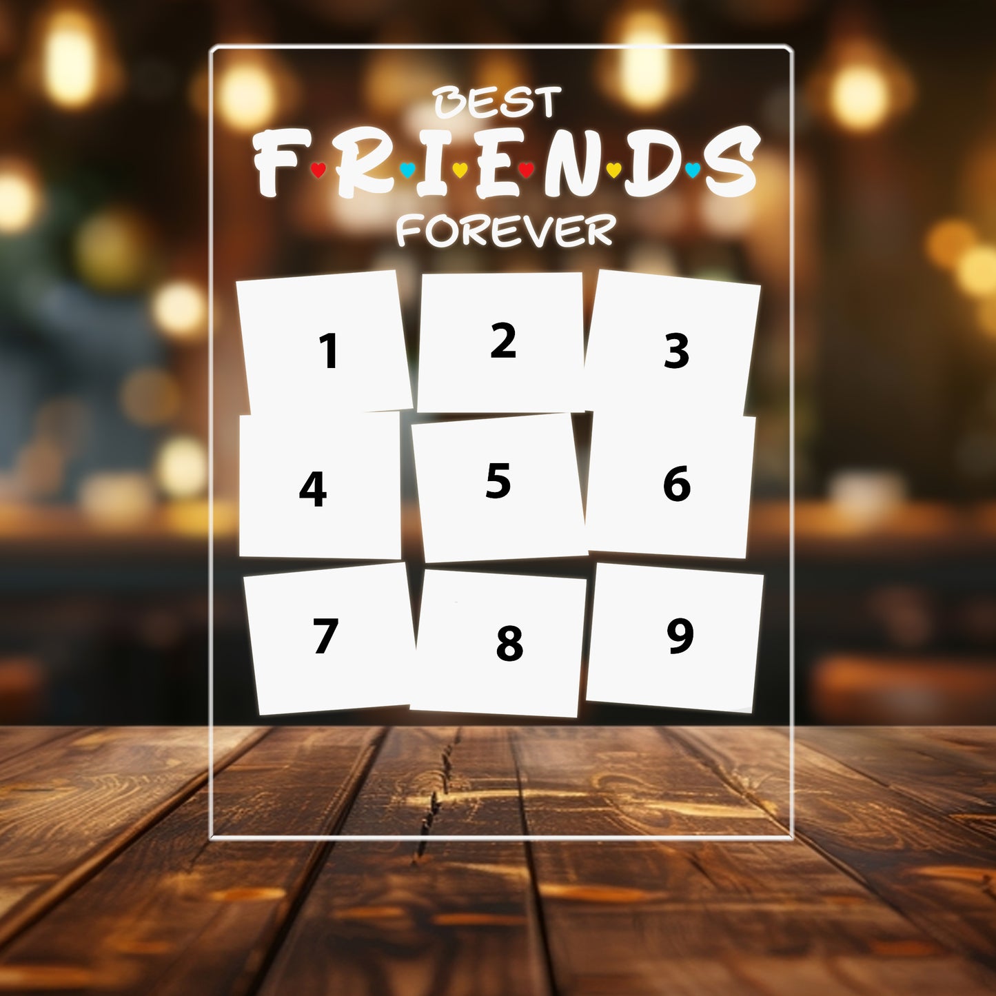 FRIENDS Style Photo Collage Gift, Graduate Night Light for BFF, Best Friend Custom Print, Besties Picture Gift (GNL-32)