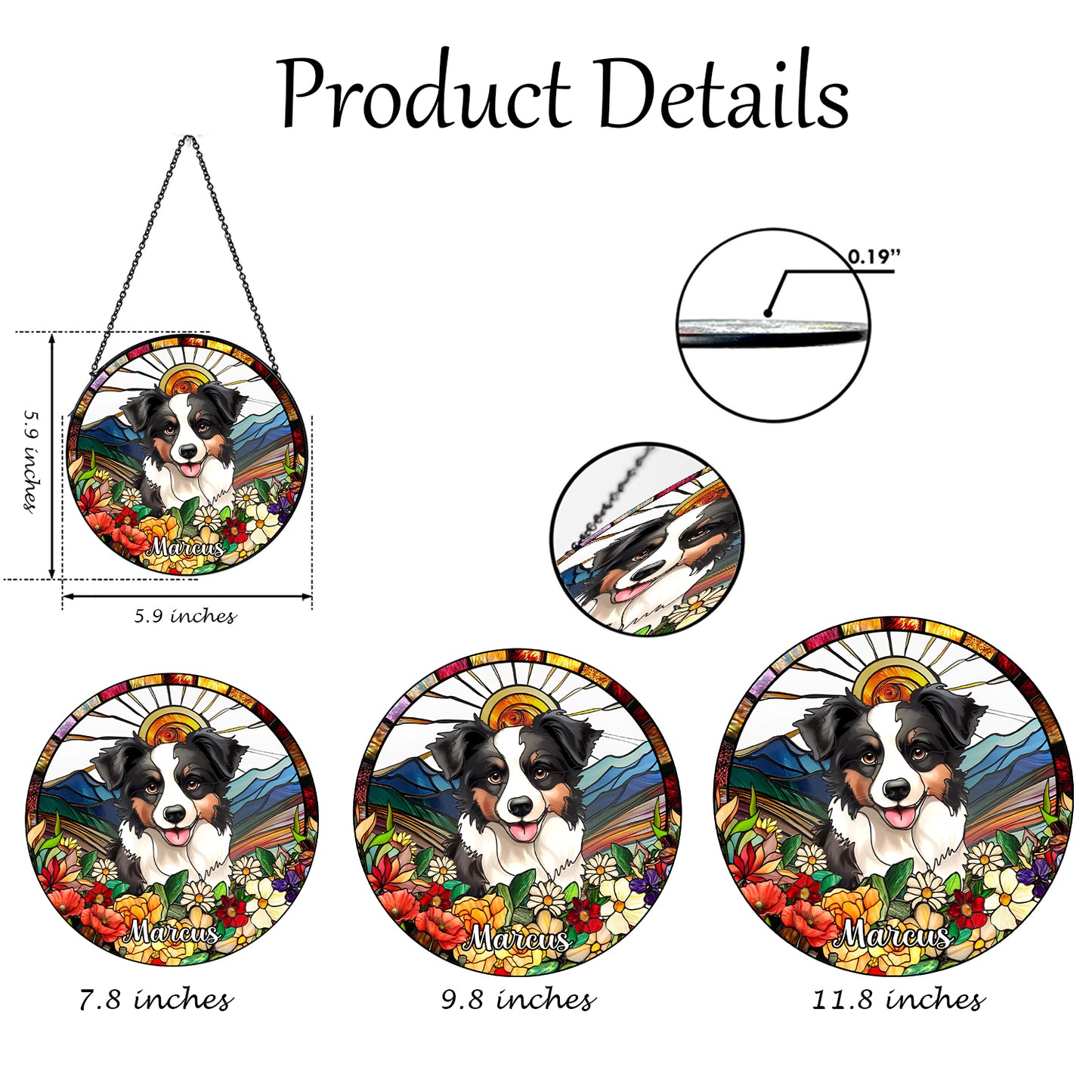 Custom Engraved Glass Suncatcher for Dog and Cat Families – The Perfect Personalized Gift for Pet Lovers and Home Decor Enthusiasts (Sun-25)