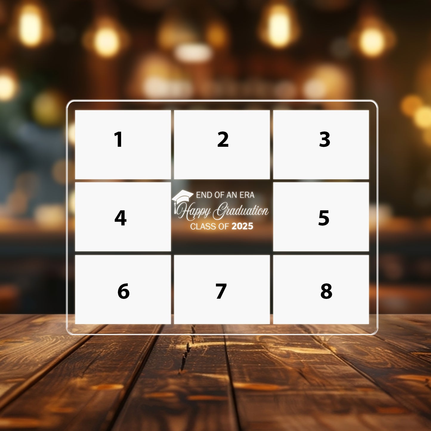 Graduation Night Light with 8-Photo Collage β Personalized Friendship Gift to Celebrate the Class of 2025 Memories (GNL-22)