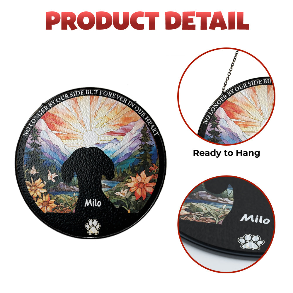 Personalized Dog Memorial Glass Suncatcher – Custom Pet Loss Remembrance Gift for Dog Lovers (Sun-10)
