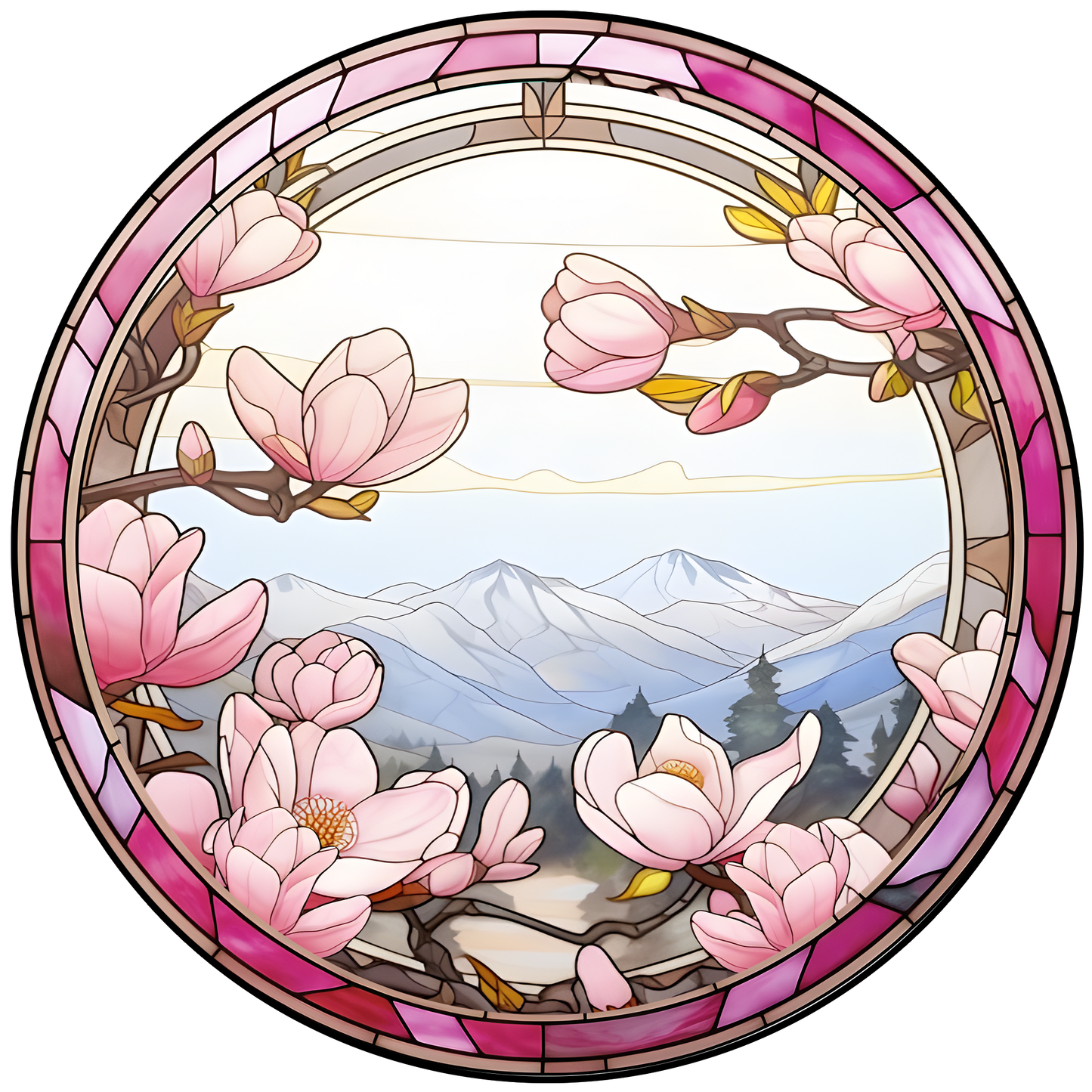 Personalized Mother And Child Portrait Faux - Personalized Stained Glass Suncatcher for Windows (Sun-04)