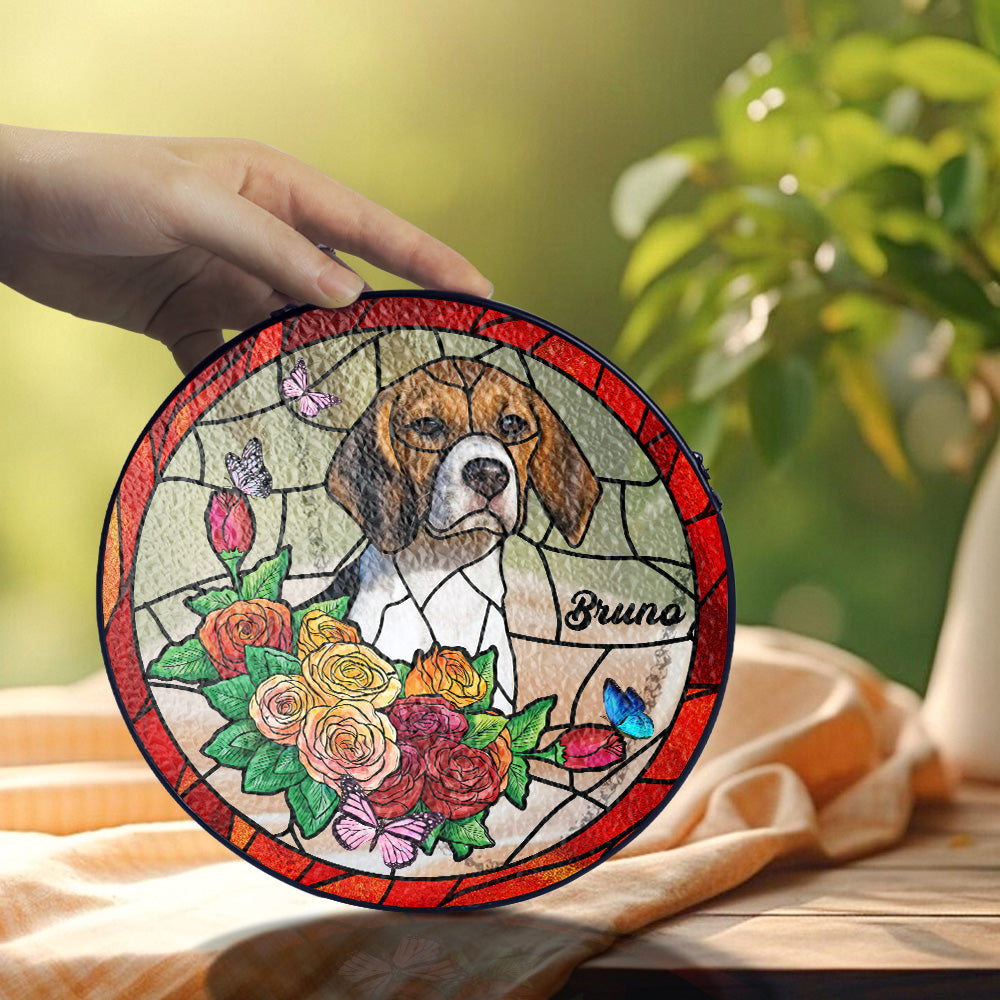 Beautifully Personalized Handcrafted Engraved Glass Suncatcher with Custom Pet Design (Sun-12)