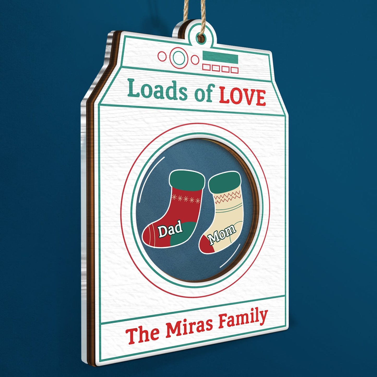 Loads Of Love - Christmas Gift For Couples And Family - Personalized 2-Layered Mix Ornament