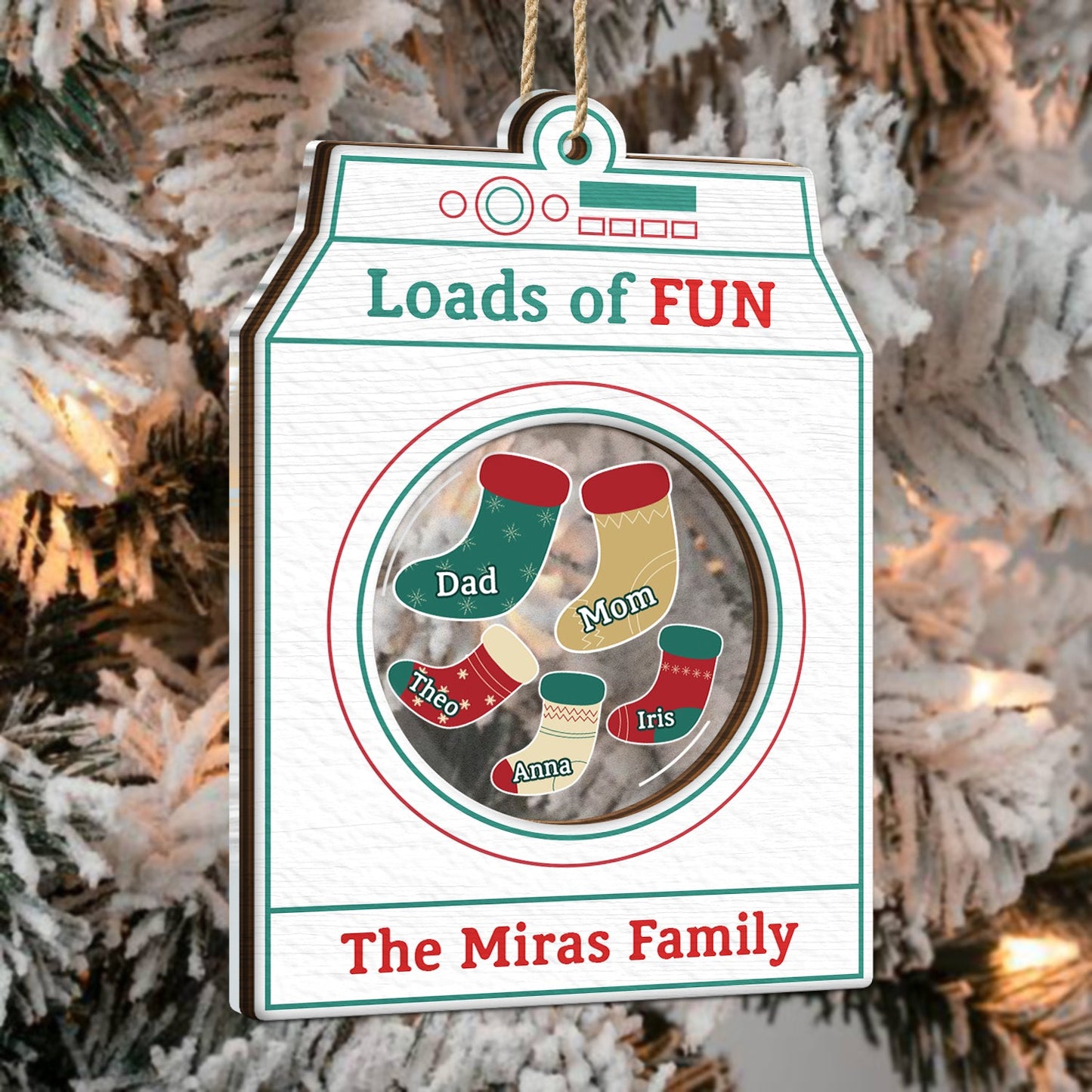 Loads Of Love - Christmas Gift For Couples And Family - Personalized 2-Layered Mix Ornament