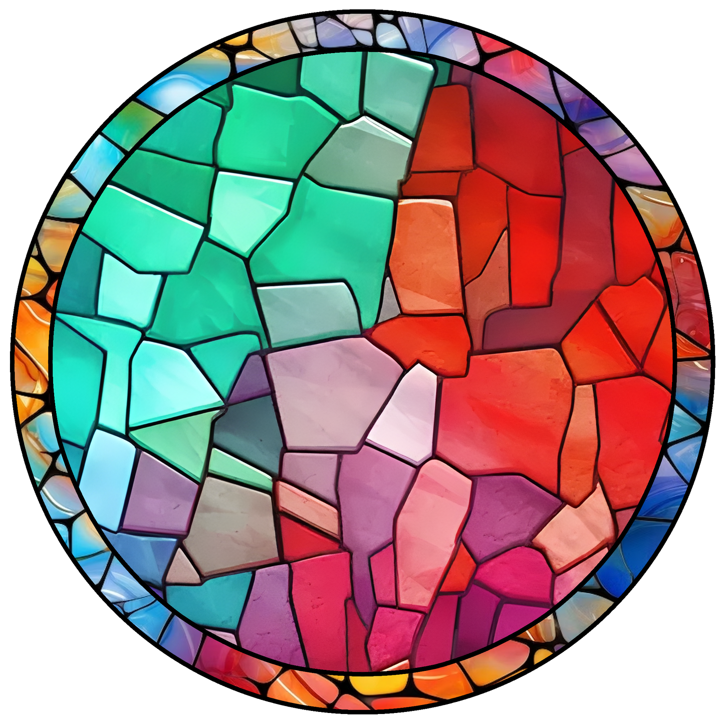 Personalized Pet Ornament β Custom Stained Glass Suncatcher (Sun-06)