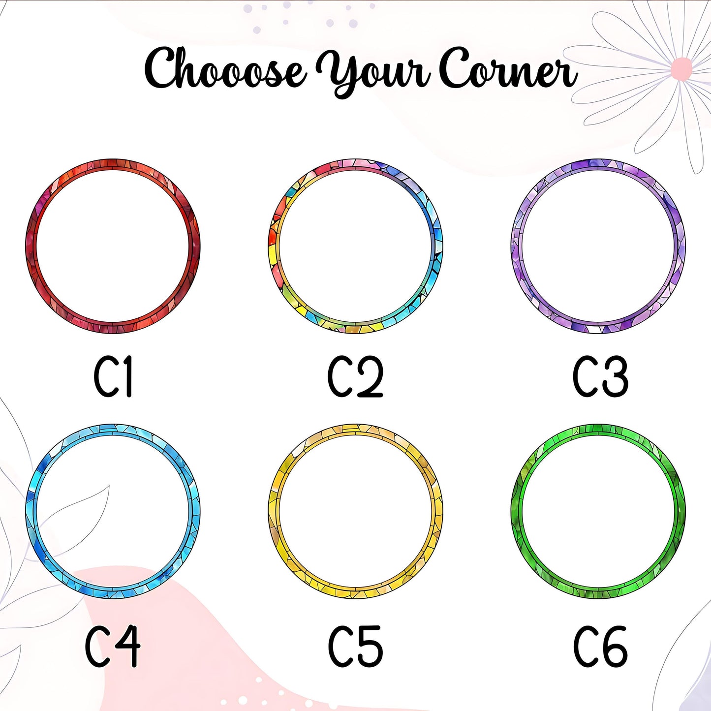 Personalized Mimi's Garden Stained Glass Suncatcher, Gift For Grandma, Mama's Gifts,Mimi's Garden, Mother's Day Gift, Nana Birth Month Flower (Sun-77)