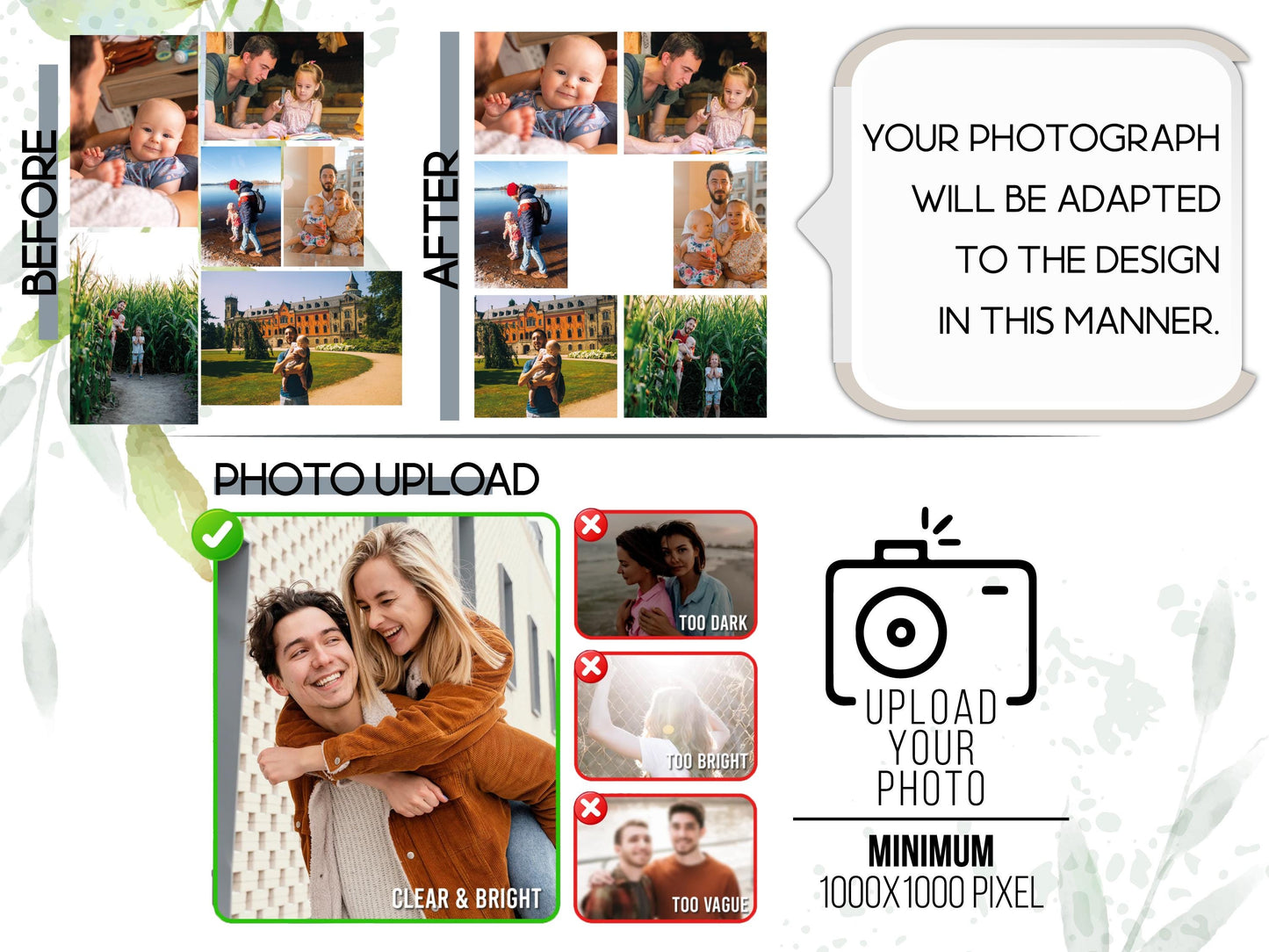 Personalized Dad Night Light, Custom Photo LED Plaque, Father's Day Gift for Dad, Photo Frame Keepsake, Dad Birthday Gift (DNL-01)