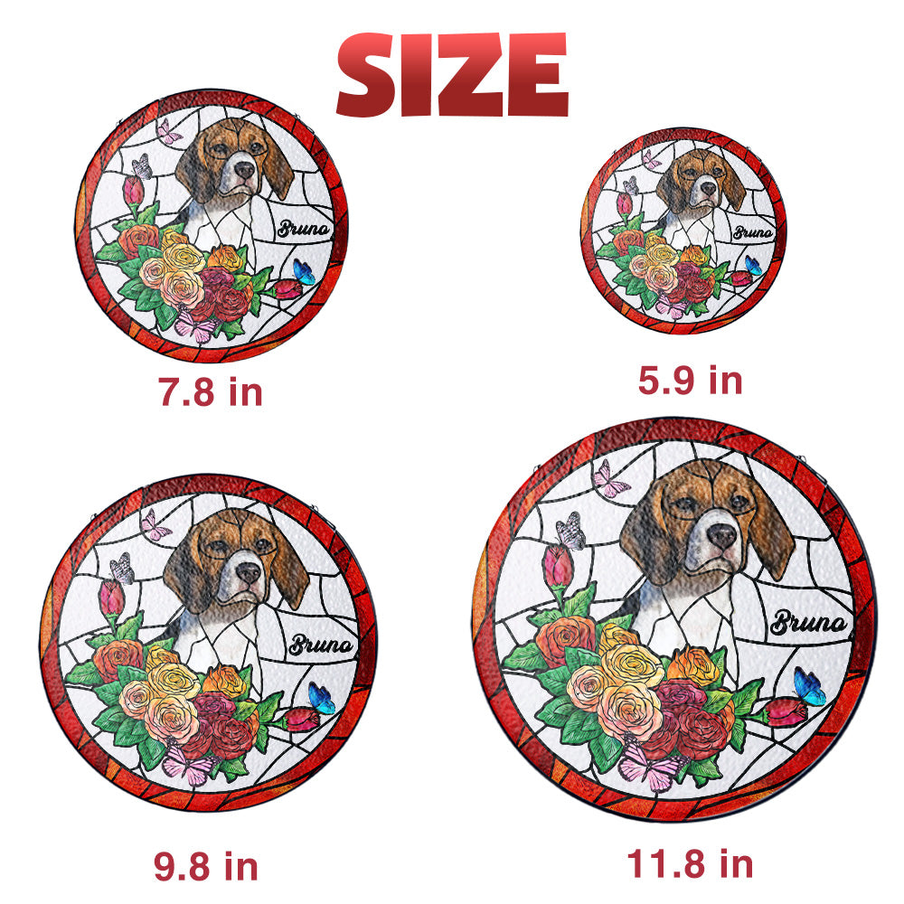 Beautifully Personalized Handcrafted Engraved Glass Suncatcher with Custom Pet Design (Sun-12)