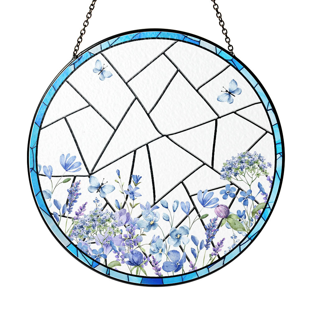 Unique Pet Memorial Glass Suncatcher – Custom Portrait Gift to Remember a Loyal Dog or Cherished Cat (Sun-32)