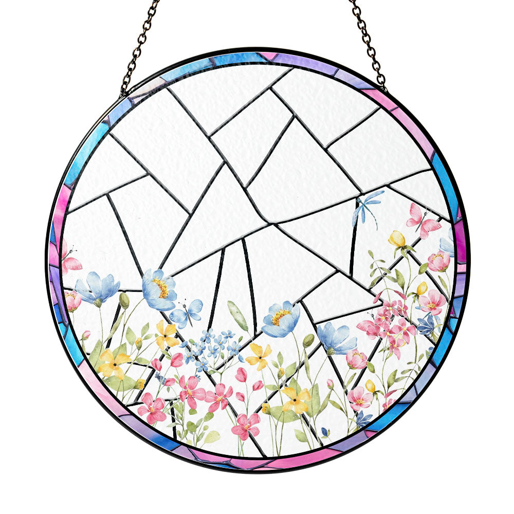 Unique Pet Memorial Glass Suncatcher – Custom Portrait Gift to Remember a Loyal Dog or Cherished Cat (Sun-32)