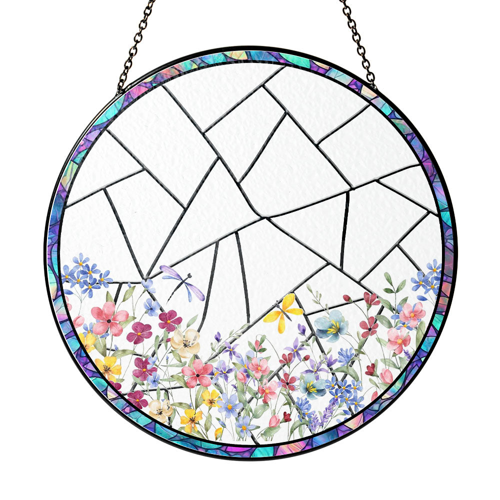 Unique Pet Memorial Glass Suncatcher – Custom Portrait Gift to Remember a Loyal Dog or Cherished Cat (Sun-32)