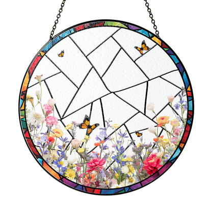 Unique Pet Memorial Glass Suncatcher – Custom Portrait Gift to Remember a Loyal Dog or Cherished Cat (Sun-32)