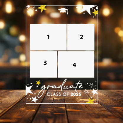 College Graduation Night Light Gift, Personalized Graduate Frame Plaque, Senior Picture Present, Custom Grad Decor (GNL-36)