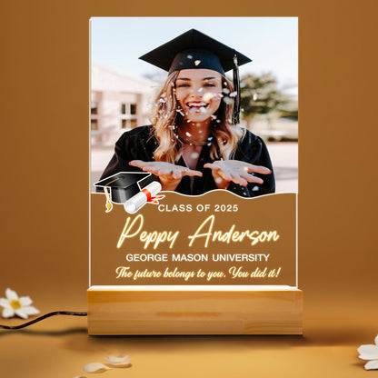 Graduation Night Light – Personalized Photo Gift to Celebrate Friendship, Memories, and the Class of 2025 (GNL-14)