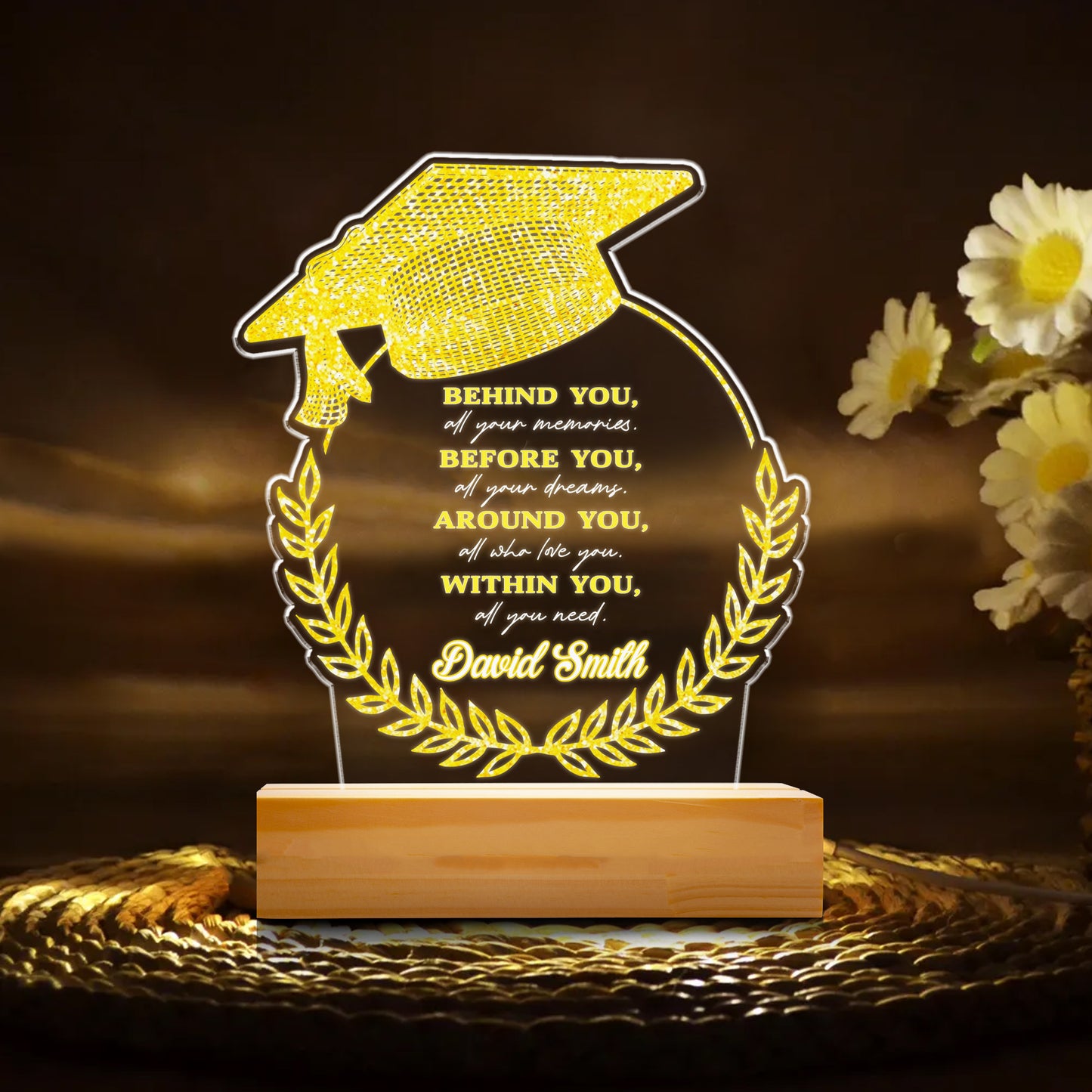 Graduation Cap Night Light – A Personalized LED Gift to Celebrate the Class of 2025’s Big Achievement (GNL-24)