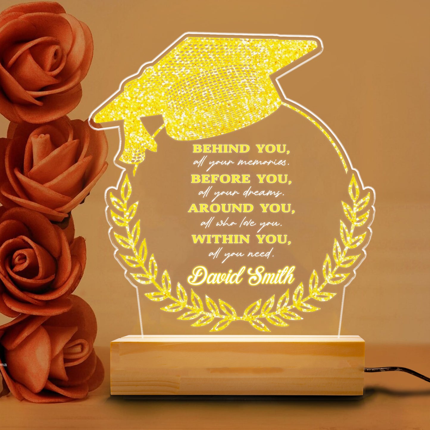 Graduation Cap Night Light – A Personalized LED Gift to Celebrate the Class of 2025’s Big Achievement (GNL-24)