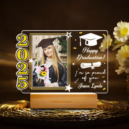 Graduation Night Light with Custom Picture – A Unique Gift to Mark the Class of 2025 (GNL-13)