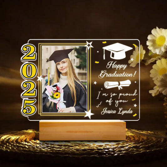 Graduation Night Light with Custom Picture – A Unique Gift to Mark the Class of 2025 (GNL-13)