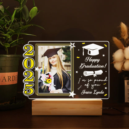Graduation Night Light with Custom Picture – A Unique Gift to Mark the Class of 2025 (GNL-13)