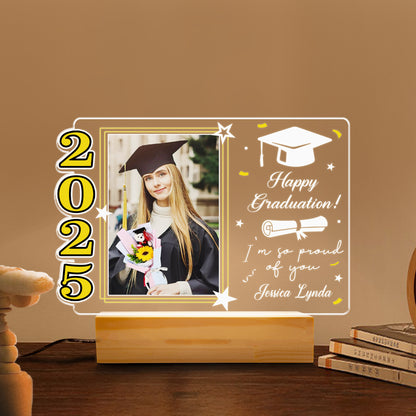 Graduation Night Light with Custom Picture – A Unique Gift to Mark the Class of 2025 (GNL-13)
