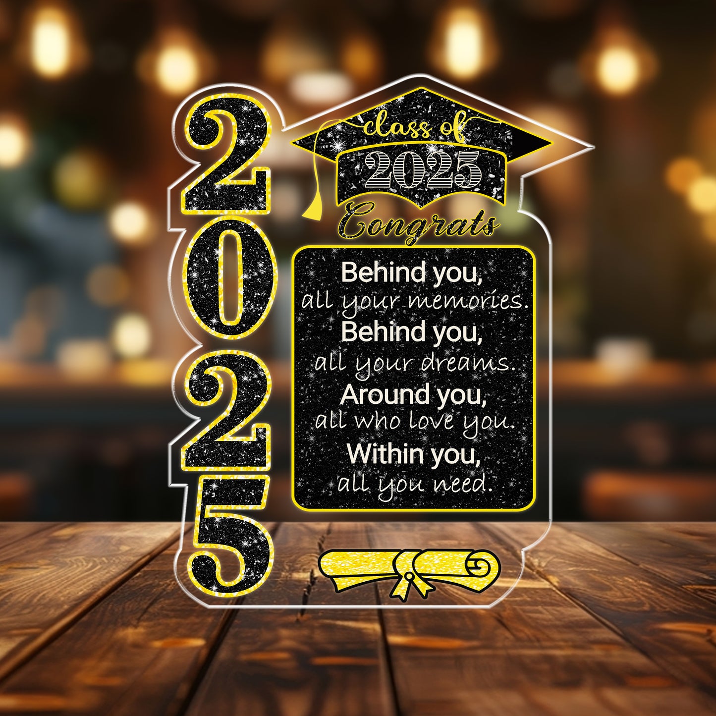 Graduation Night Light – Unique Personalized Gift for High School or College Graduates  (GNL-20)