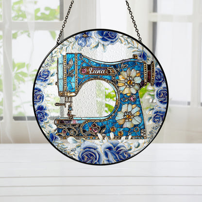 Sewing Machine Suncatcher Acrylic Window Hanging, Sewing Room Decor, Sewing Machine Keepsake, Gift for Sewing Lovers (Sun-61)