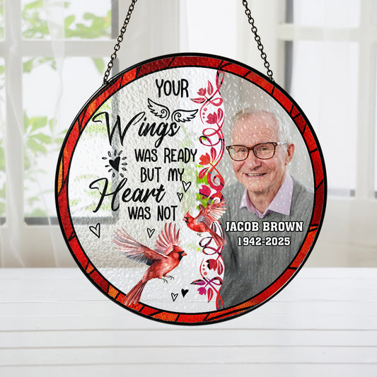 Custom Glass Suncatcher Ornament – A Beautiful Remembrance Gift to Celebrate the Life of Someone You Miss Every Day (Sun-66)