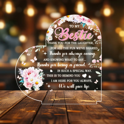 Personalized Mom Night Light, Birthday Gift for Mom, LED Lamp with Wood Base, Engraved Sleep Light for Mother's Day, Thanksgiving Gift (MNL-15)