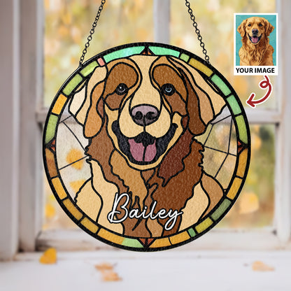Custom Pets Photo Glass Suncatcher for Interior Decoration (Sun-08)