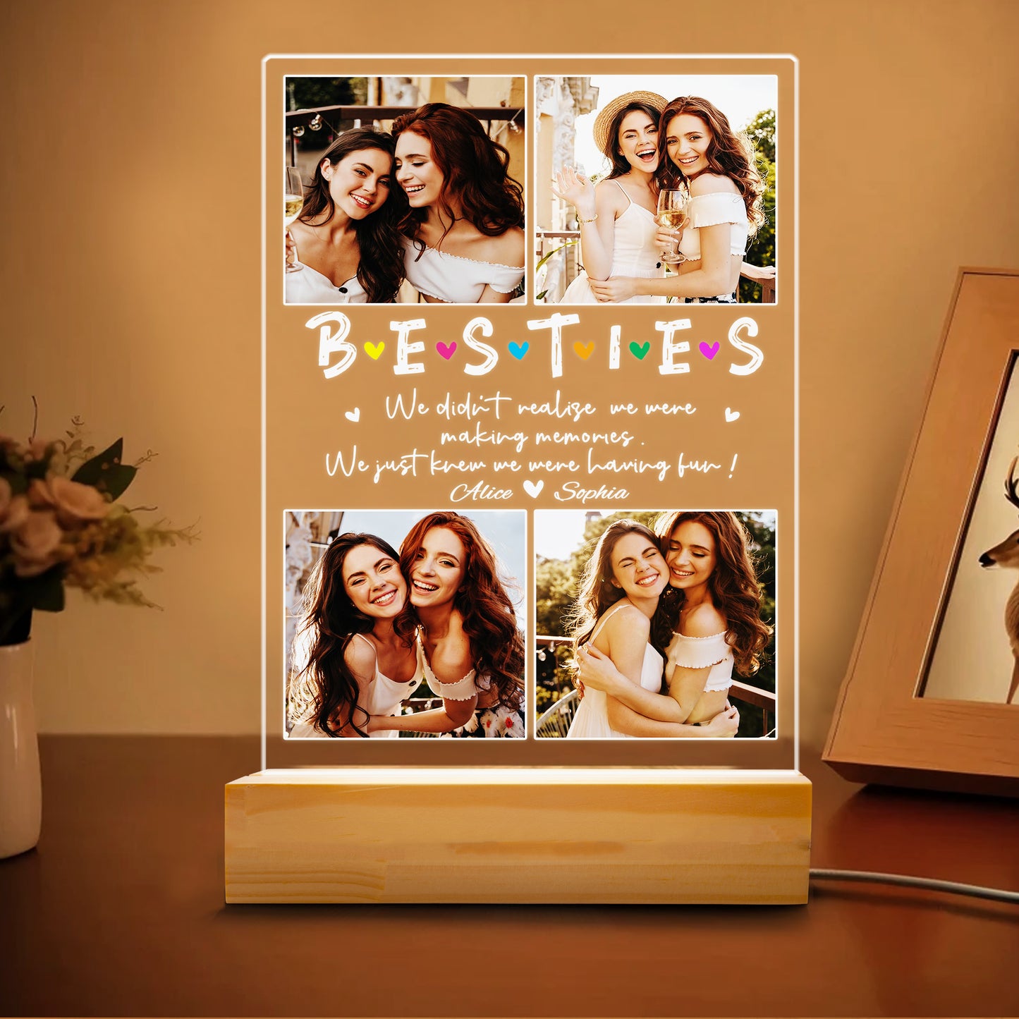 Graduation Night Light with Group Photo – A Personalized LED Keepsake to Celebrate Lifelong Friendships and the Class of 2025 (GNL-21)