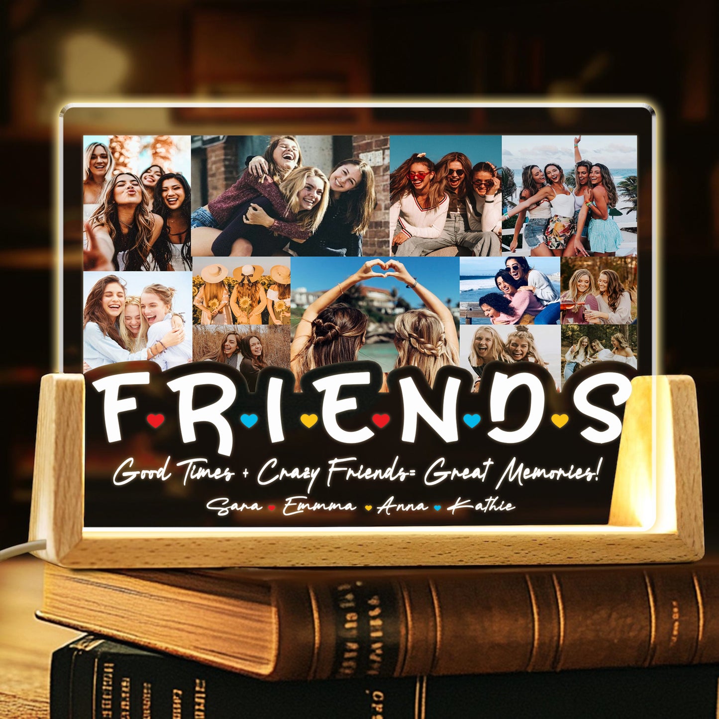 Personalized Graduation Night Light for Best Friends – Custom Photo Gift to Celebrate Friendship and a Milestone Moment (GNL-12)