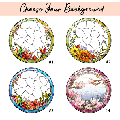 Personalized Mother And Child Portrait Faux - Personalized Stained Glass Suncatcher for Windows (Sun-04)