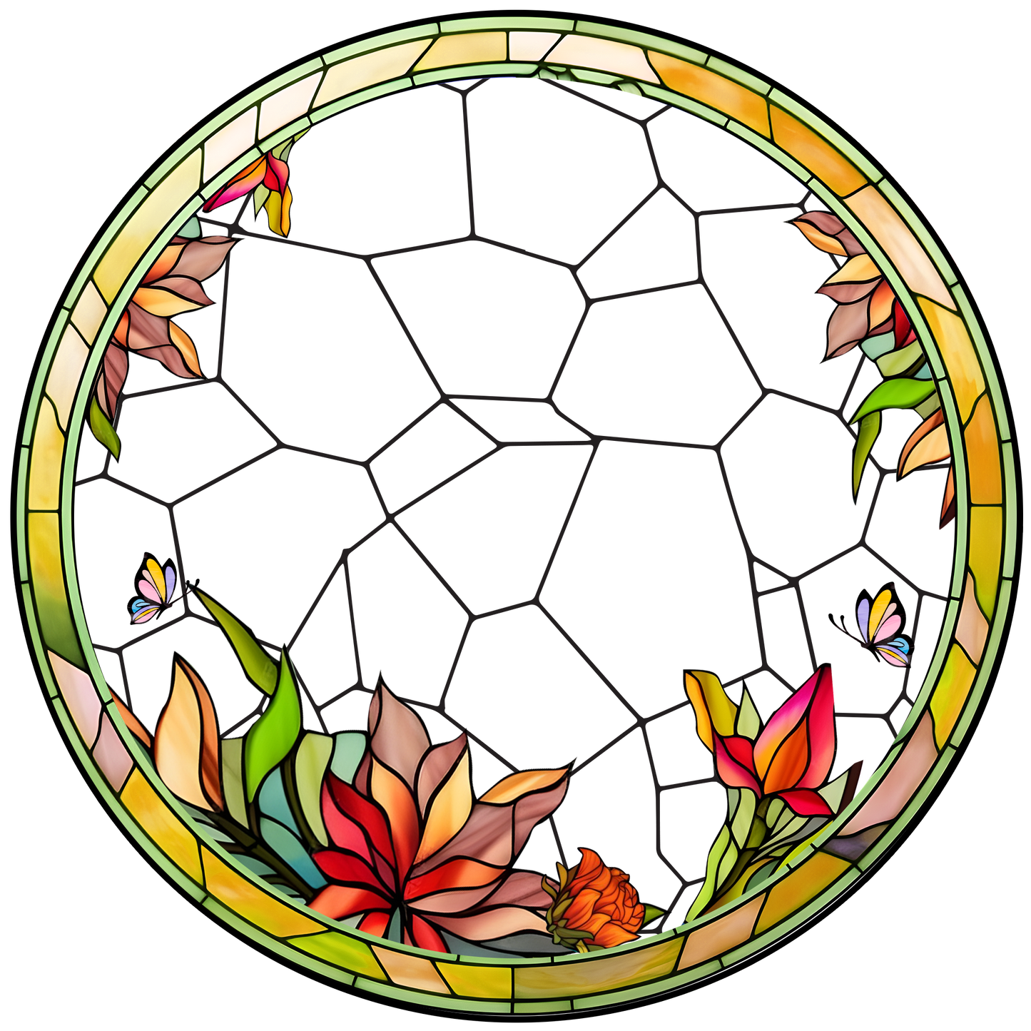 Personalized Mother And Child Portrait Faux - Personalized Stained Glass Suncatcher for Windows (Sun-04)