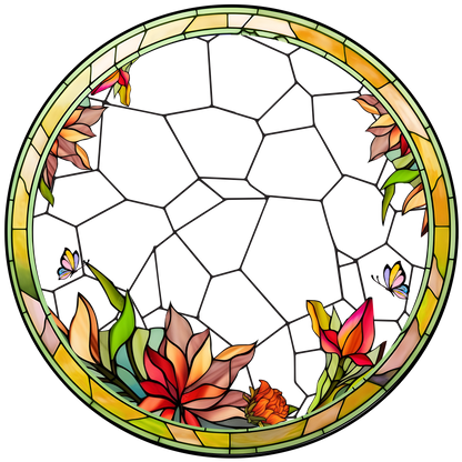 Personalized Mother And Child Portrait Faux - Personalized Stained Glass Suncatcher for Windows (Sun-04)