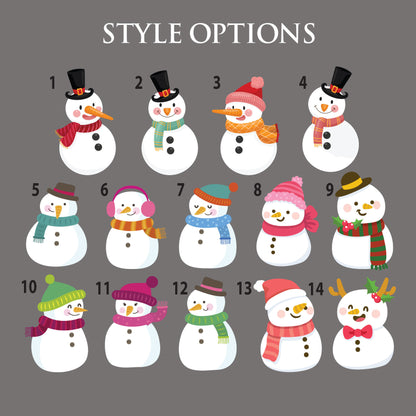 Personalized Family Christmas Ornaments 2024, Custom Family of Names Member Snowman Hat Scarf in Snow Globe 4D Plastic Shaker Ornaments, Christmas Decorations Gifts for Family Mom Dad Grandma