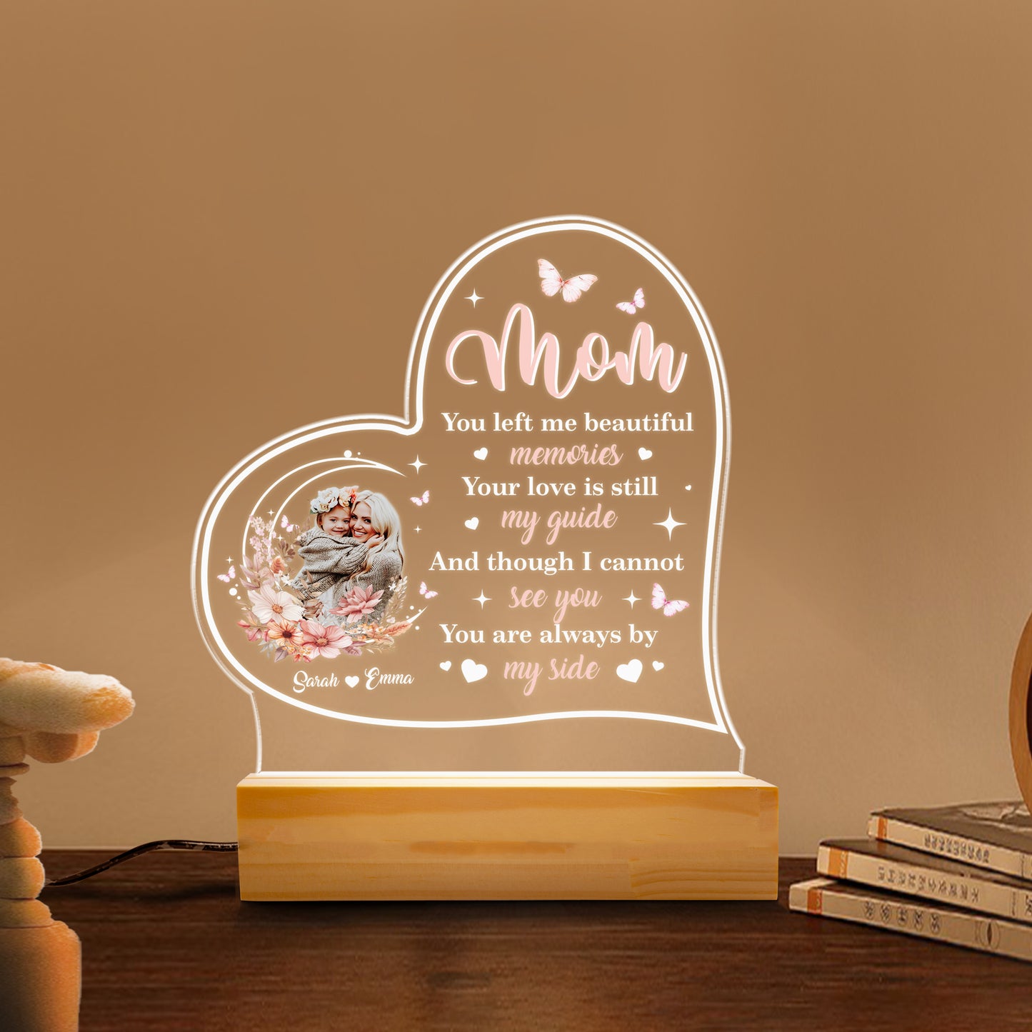Personalized Mom Night Light – A Touching Gift from Daughter for Mother’s Day, Birthday, or Any Day to Say 'Thank You' (MNL-03)