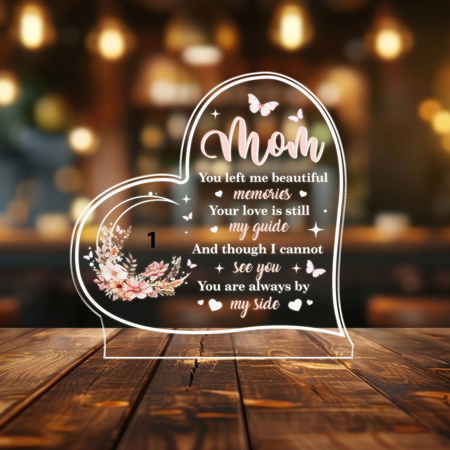 Personalized Mom Night Light – A Touching Gift from Daughter for Mother’s Day, Birthday, or Any Day to Say 'Thank You' (MNL-03)