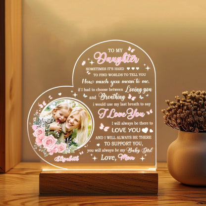 Engraved Mom Night Light for Daughter – Perfect Gift for Birthday, Mother's Day, or Just Because (MNL-01)