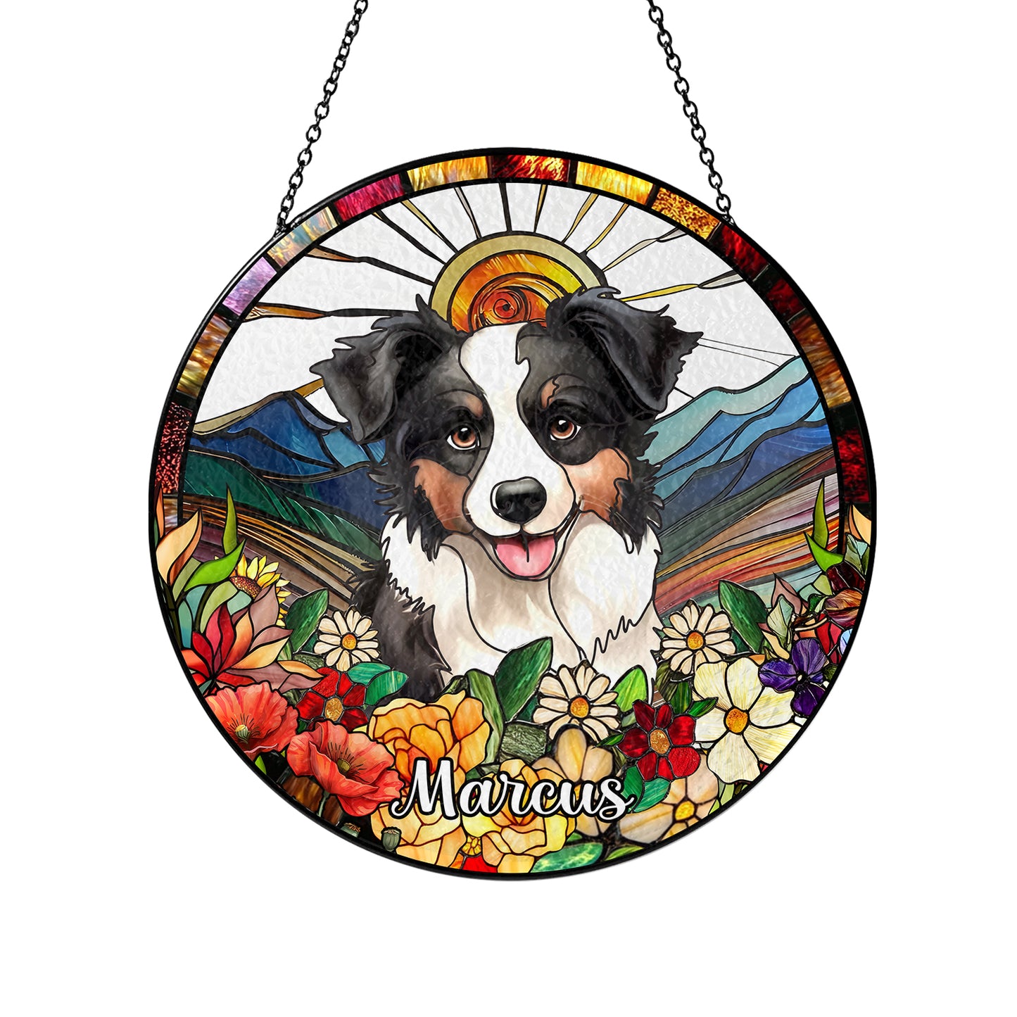 Custom Engraved Glass Suncatcher for Dog and Cat Families – The Perfect Personalized Gift for Pet Lovers and Home Decor Enthusiasts (Sun-25)