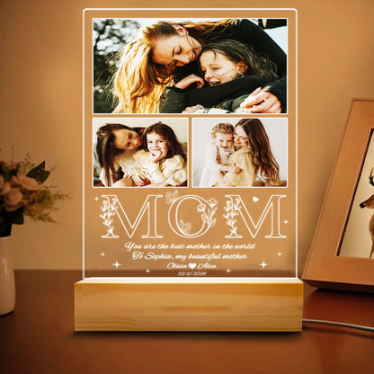 Custom Photo Mom Night Light – A Heartfelt Gift for the Best Mom from Daughter, Perfect for Mother’s Day, Birthday, or Christmas (MNL-17)