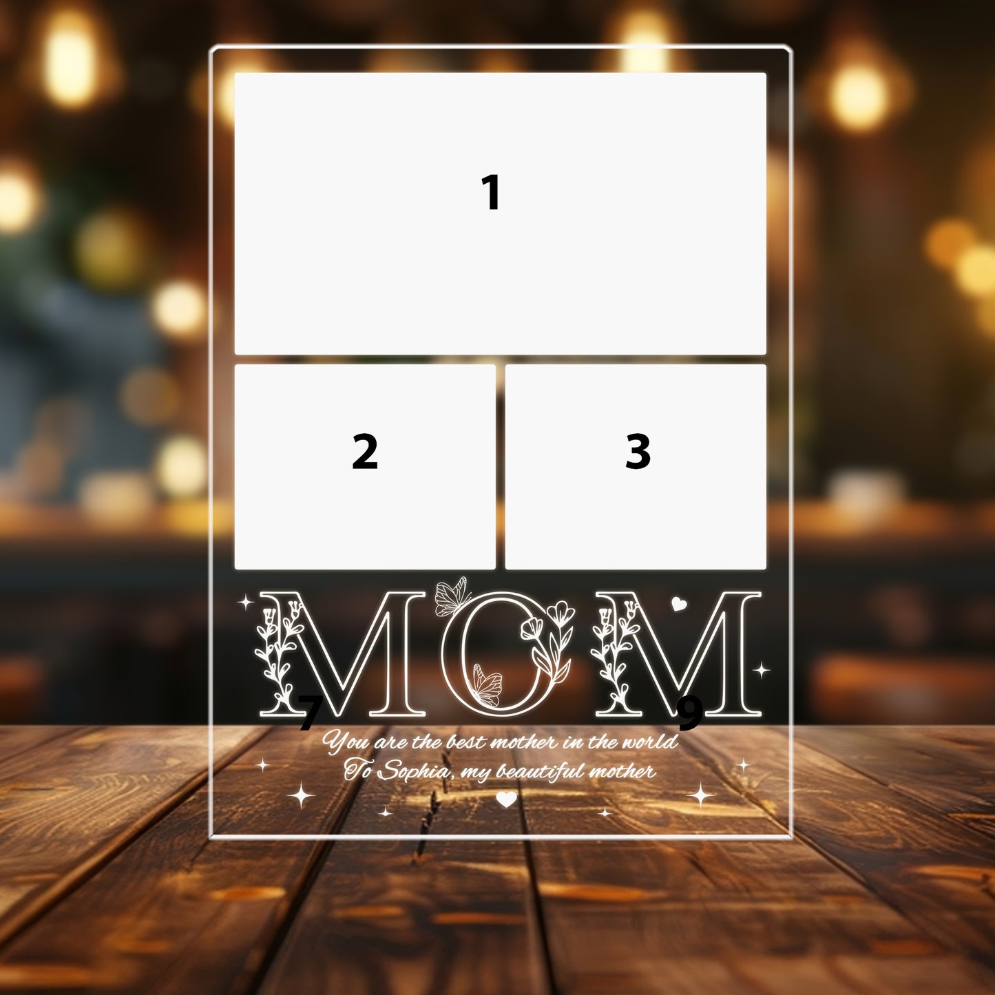 Custom Photo Mom Night Light – A Heartfelt Gift for the Best Mom from Daughter, Perfect for Mother’s Day, Birthday, or Christmas (MNL-17)