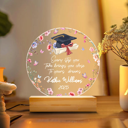 Custom Graduation Night Light – Unique Keepsake with Name, Perfect for the New Graduate’s Special Day (GNL-11)