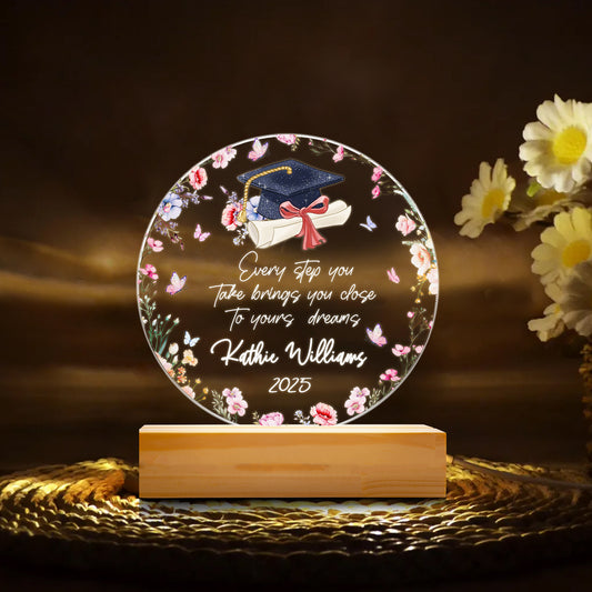 Custom Graduation Night Light – Unique Keepsake with Name, Perfect for the New Graduate’s Special Day (GNL-11)