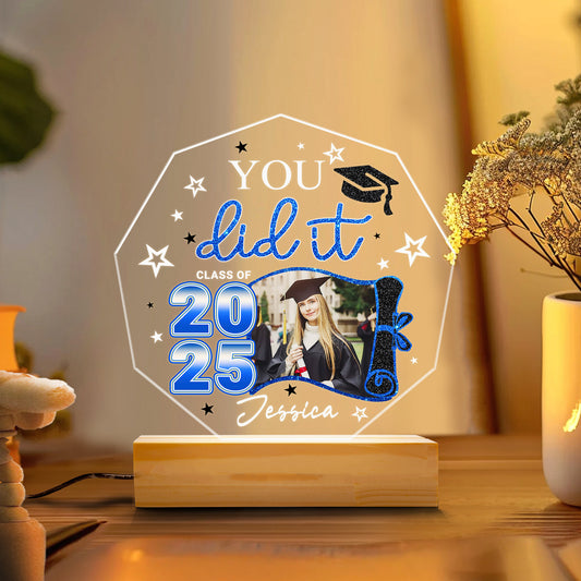 Graduation Night Light Gift – A Customizable Keepsake to Commemorate Hard Work, Dreams & New Beginnings (GNL-16)